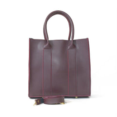 Women's Pu Leather Tote Alberta Maroon