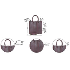 Women's Pu Leather Tote Alberta Maroon