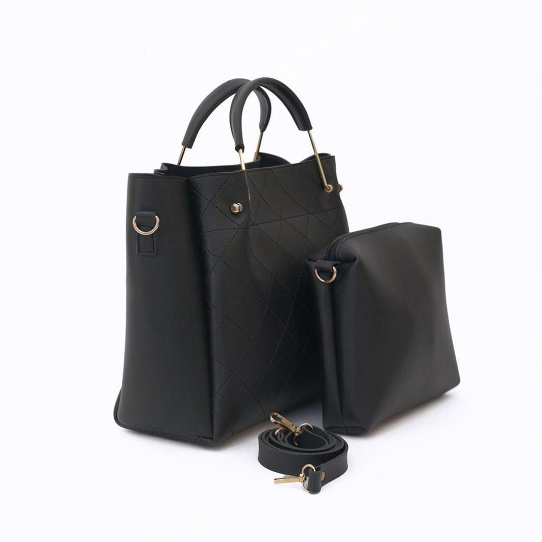 Synthetic Leather 2 Pcs Handbag Set