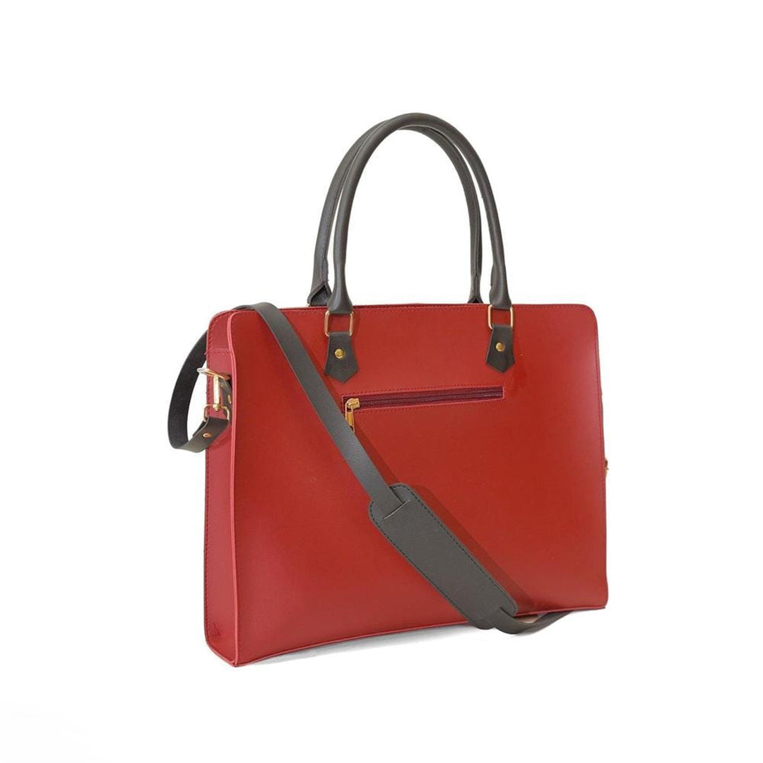 Women's Synthetic Craze Laptop Bag Maroon