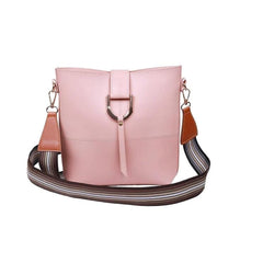 Women's Pu Leather Bob Pink Cross Body Bag