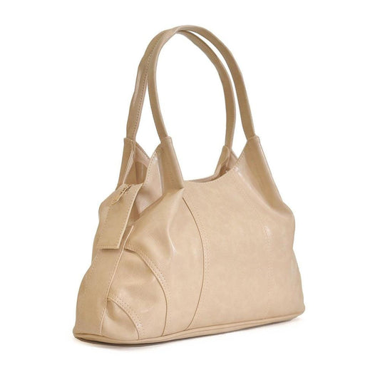 Miami Leather Shoulder Bag, Beige