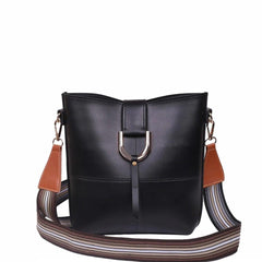 Bob PU Leather Crossbody Bag, Black