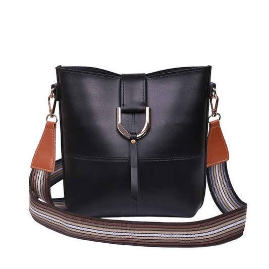 Bob PU Leather Crossbody Bag, Black