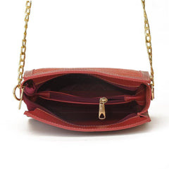 Sonic Leather Crossbody Bag, Maroon.