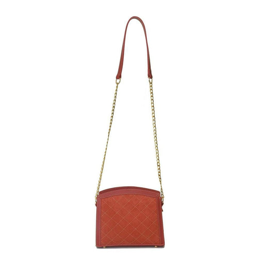 Sonic Leather Crossbody Bag, Maroon.