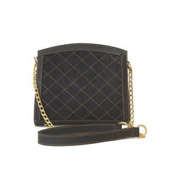 Women's Synthetic Sonic Crossbody Black Bag