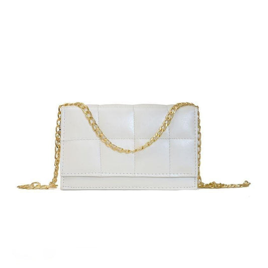 Madrid Faux Leather Crossbody Bag, White.