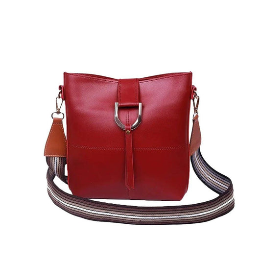 Women's Pu Leather Bob Maroon Cross Body Bag