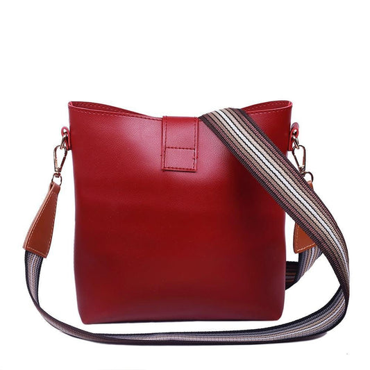 Women's Pu Leather Bob Maroon Cross Body Bag