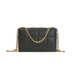 Madrid Faux Leather Crossbody Bag, Black