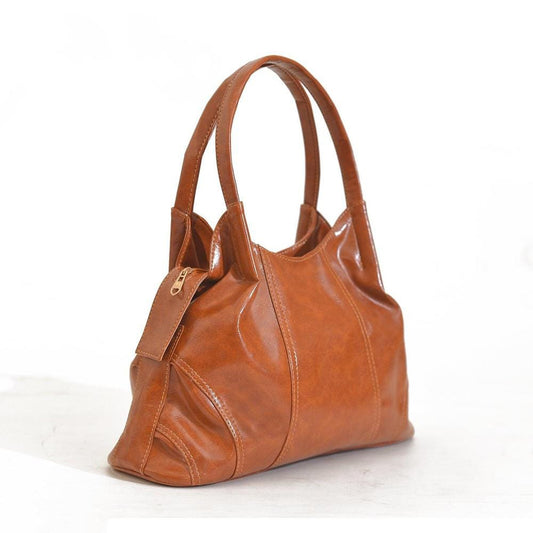 Miami Leather Shoulder Bag, Brown