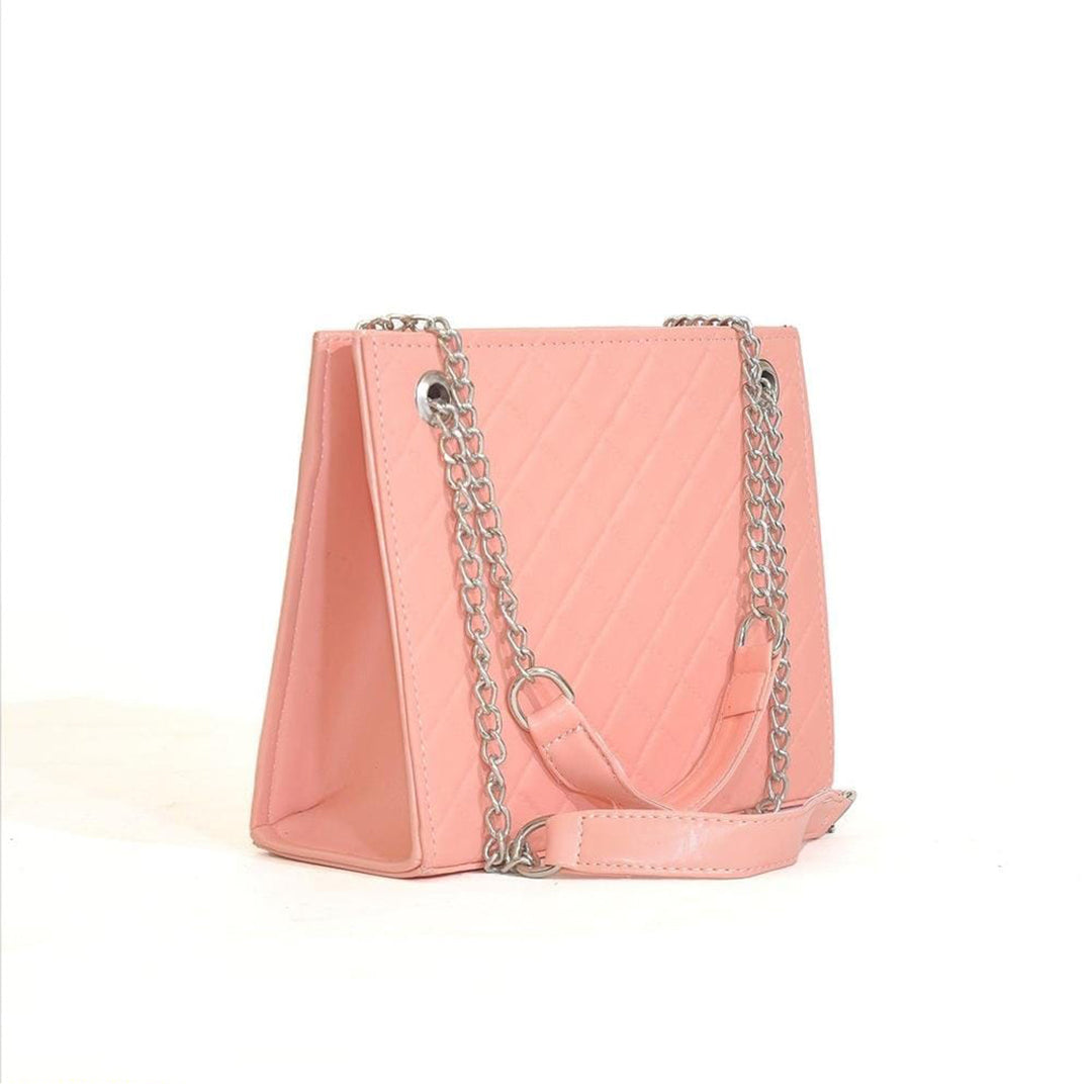 Sydney Synthetic Leather Casual Shoulder Bag, Pink