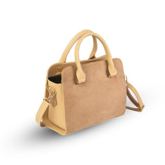 BagX - Urban Suede Beige PU Leather Shoulderbag, Beige