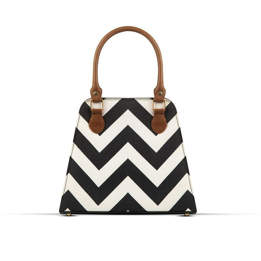 BagX - Swift PU Leather Handbag, Black/White