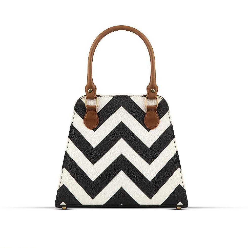 BagX - Swift PU Leather Handbag, Black/White