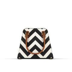 BagX - Swift PU Leather Handbag, Black/White