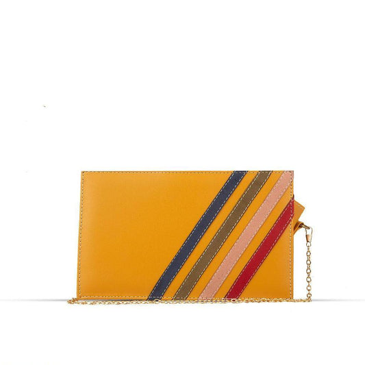 BagX -Trace PU Leather Clutch, Mustard