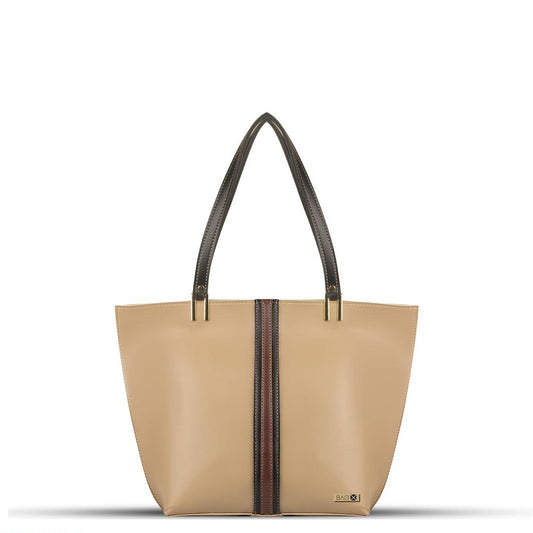 BagX - Celeste Beige PU Leather Totebag, Beige