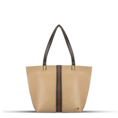 BagX - Celeste Beige PU Leather Totebag, Beige