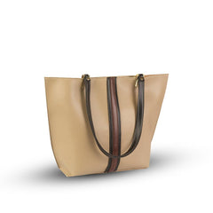 BagX - Celeste Beige PU Leather Totebag, Beige