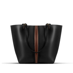 BagX - Celeste Black PU Leather Totebag, Black