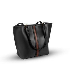 BagX - Celeste Black PU Leather Totebag, Black