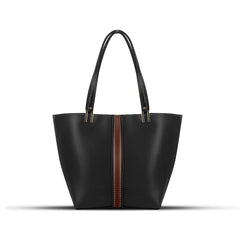 BagX - Celeste Black PU Leather Totebag, Black