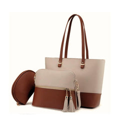 BagX - Grace Beige / Brown PU Leather Shoulderbag, Brown