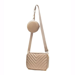 BagX - Aura Prime Beige PU Leather Crossbody, Beige