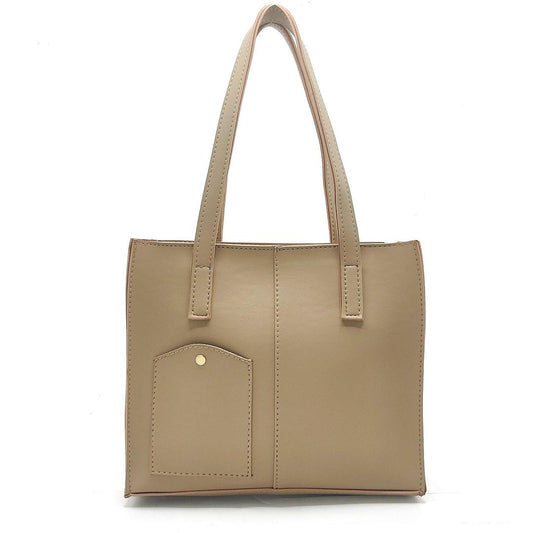 BagX - Tina Beige PU Leather Totebag, Beige