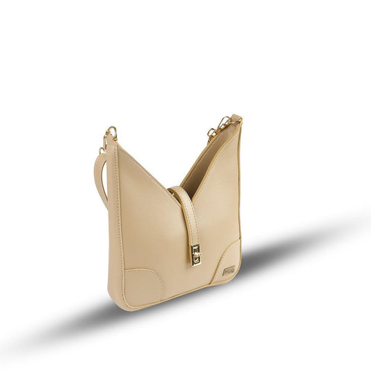 BagX - Sonnet Beige PU Leather Shoulderbag, Beige