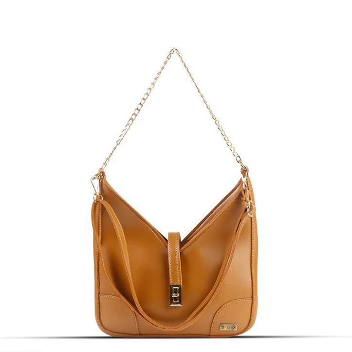 BagX - Sonnet Brown PU Leather Shoulderbag, Brown