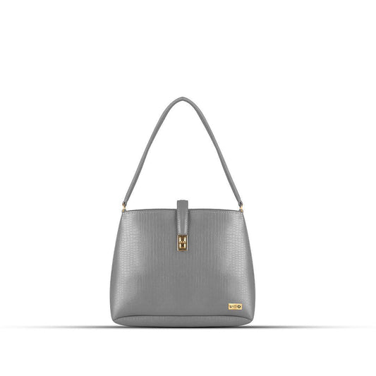 BagX - Marigold Grey PU Leather Handbag, Grey