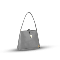 BagX - Marigold Grey PU Leather Handbag, Grey