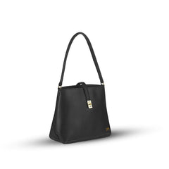 BagX - Marigold Black PU Leather Handbag, Black