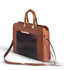 Bag X-Pu Leather Allenora Brown Handbag