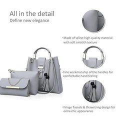 Bag X-Pu Leather Alexa 3 Piece White Handbag