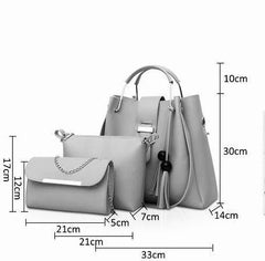 Bag X-Pu Leather Alexa 3 Piece White Handbag