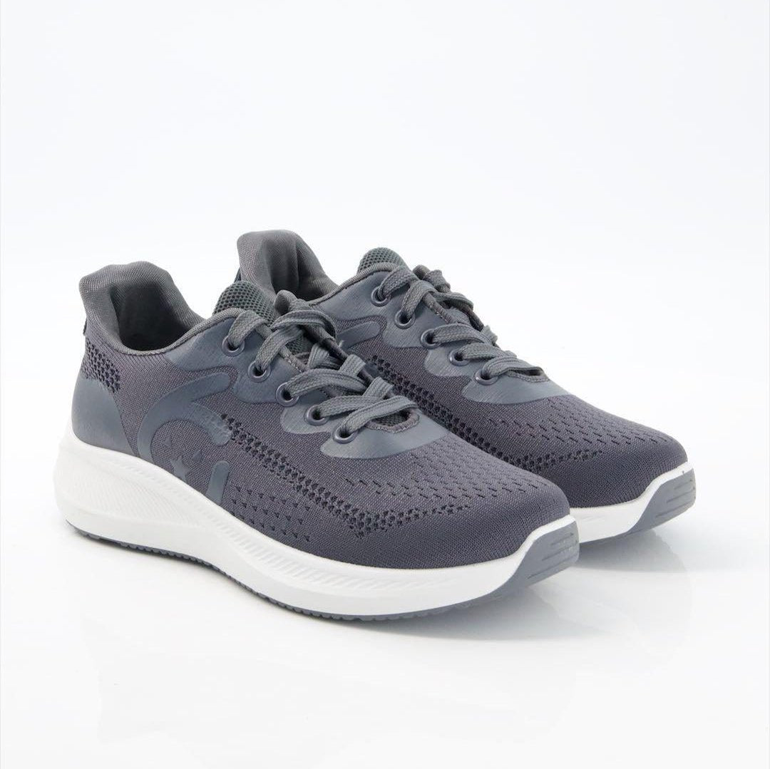 Ladies High Sole Sneakers 613, Gray