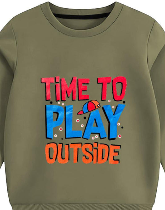 Boys Flees SweatShirt - Time to play outside