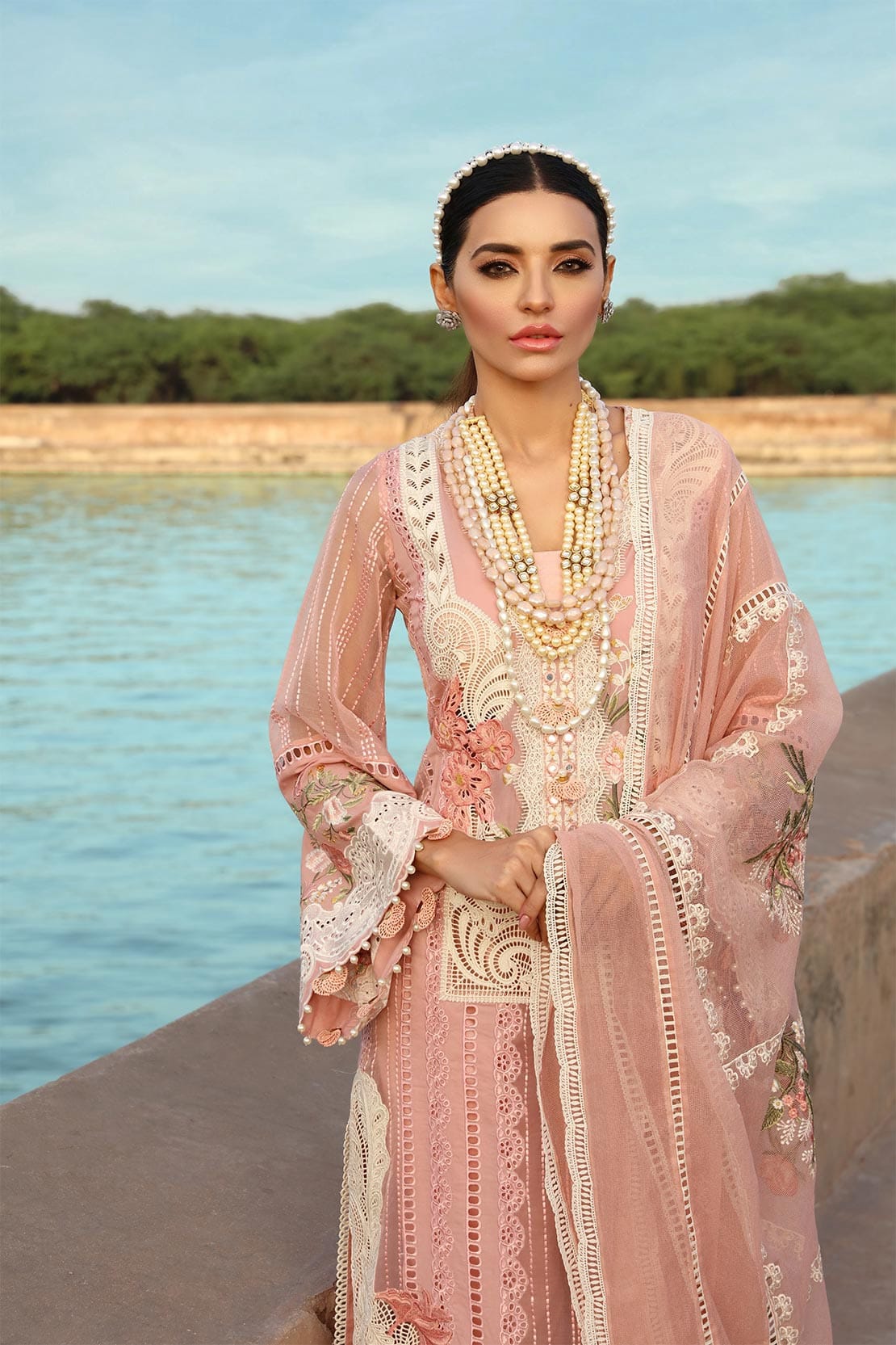 Chrimson Embroidered 3pc Lawn Suit