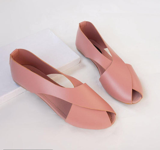 Women's Rexine Peshawari Pumps-8010, Pink