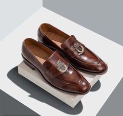 Men's Milano Brown Leather Formal Shoes