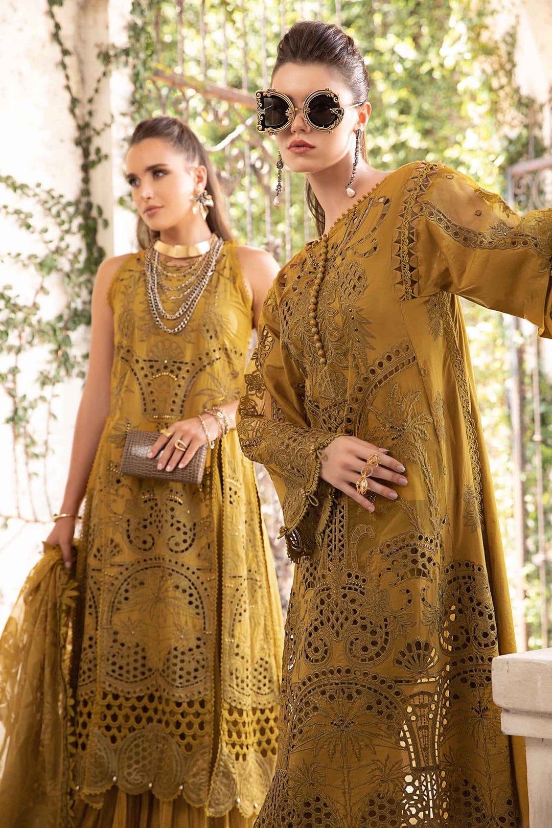 MARIA.B — 3pc Available on Fine Quality Lawn with Chiffon  Emb Dopatta