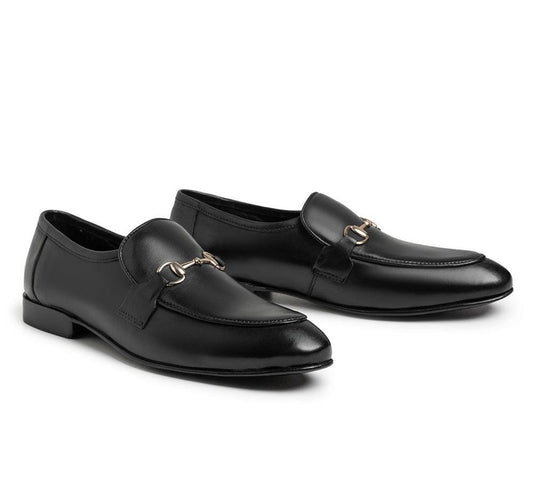 Men's Cavaliere Black Leather Formal Shoes