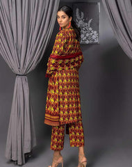 3 Pcs Women Unstitched Linen Printed Suit -Soha