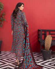 3 Pcs Women Unstitched Linen Printed Suit -Soha