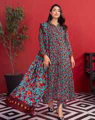 3 Pcs Women Unstitched Linen Printed Suit -Soha