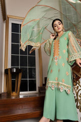 3Pcs Norans Chiffon Embroided Suit